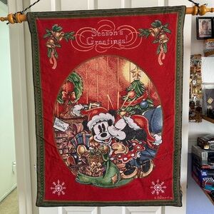 Vintage Disney holiday wall tapestry